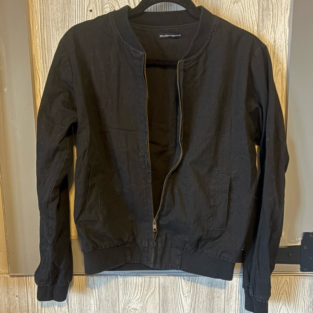 Brandy Melville Black Bomber Jacket
